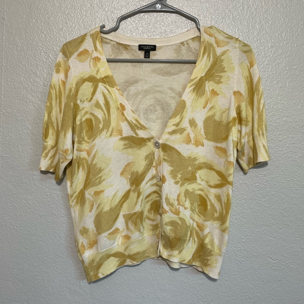 Talbots Silk Floral Cardigan​​​